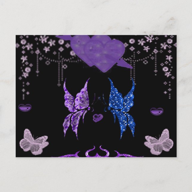 Postal Mariposas Enamoradas (Anverso)