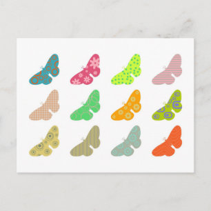 Postal Mariposas estampadas