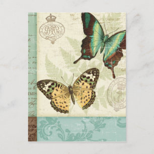 Postal Mariposas gemelas