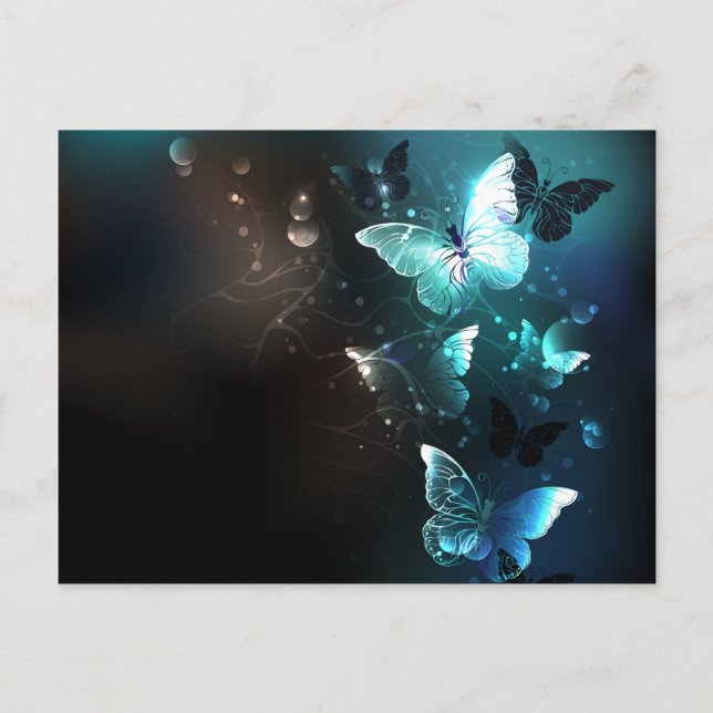 Postal Mariposas nocturnas de menta (Anverso)