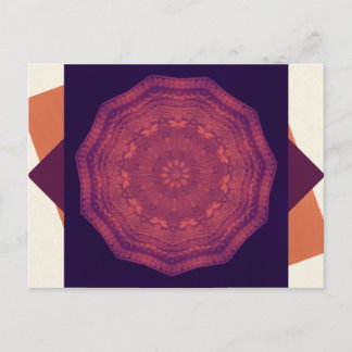 Postal Mariposas Purple Sunset Kaleidoscope Mandala