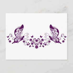 Postal Mariposas púrpuras