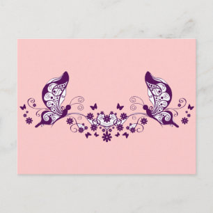 Postal Mariposas púrpuras