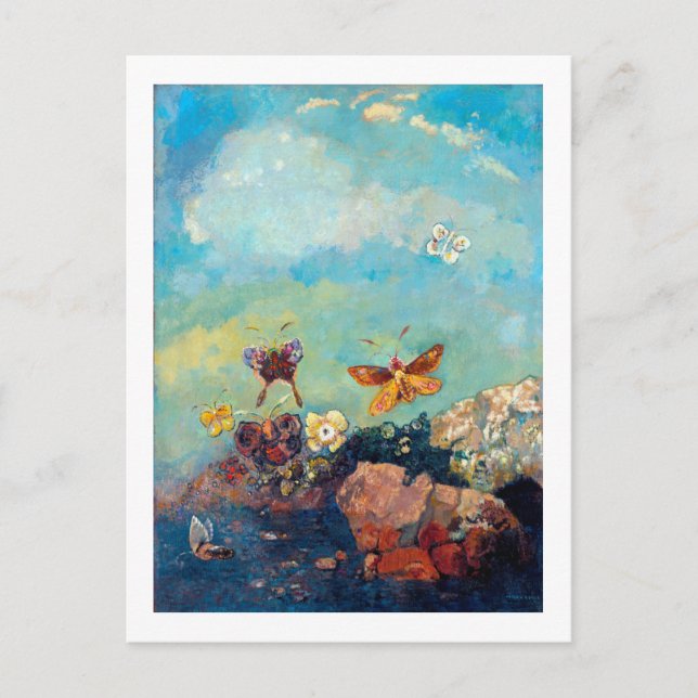Postal Mariposas, Redon (Anverso)