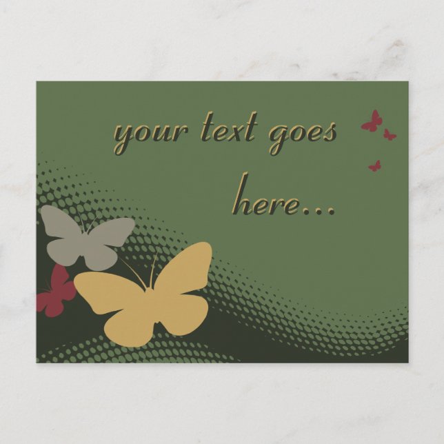 Postal mariposas retro (Anverso)
