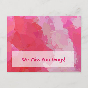 Postal Mariposas rosadas de bonito