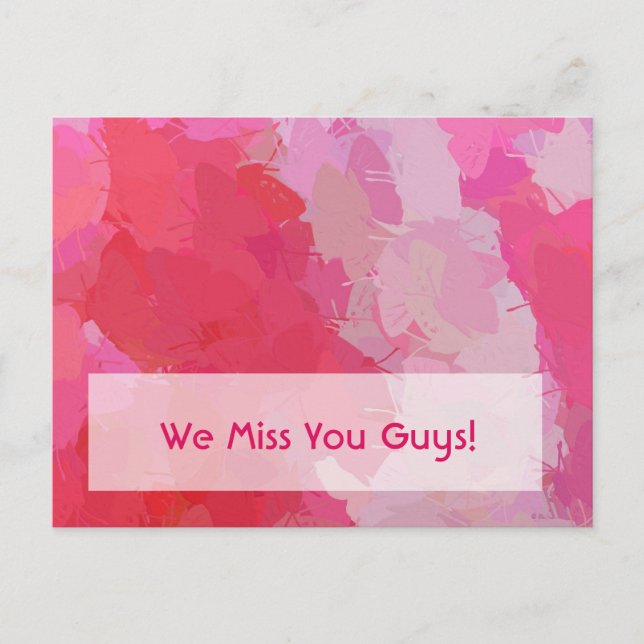 Postal Mariposas rosadas de bonito (Anverso)