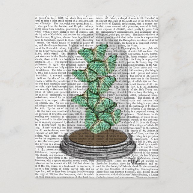 Postal Mariposas verdes en Bell Jar 2 (Anverso)