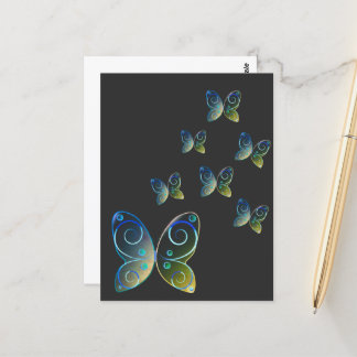 Postal mariposas voladoras naturaleza hoodie