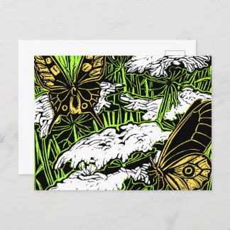 Postal Mariposas y encaje de la Reina Ana