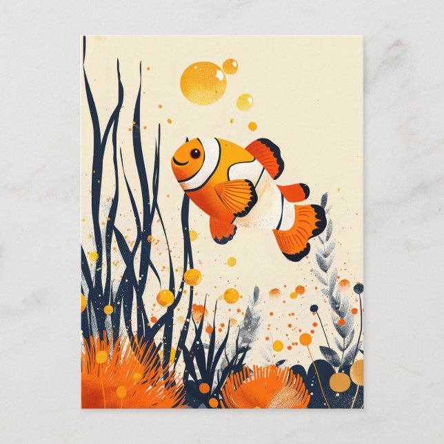 Postal Marisco personalizado en el arrecife de coral (Anverso)