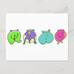 Postal Marismas de Hamster coloridas