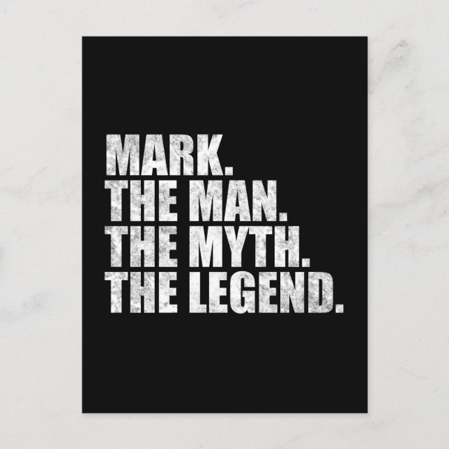 Postal Mark name, Mark The Man The Myth The Legend (Anverso)