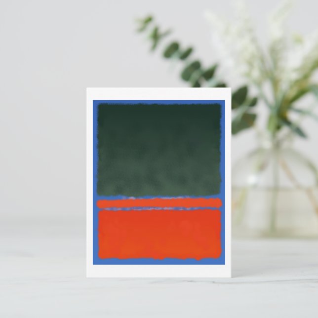 Postal Mark Rothko arte en estilo digital 14 (Anverso de pie)
