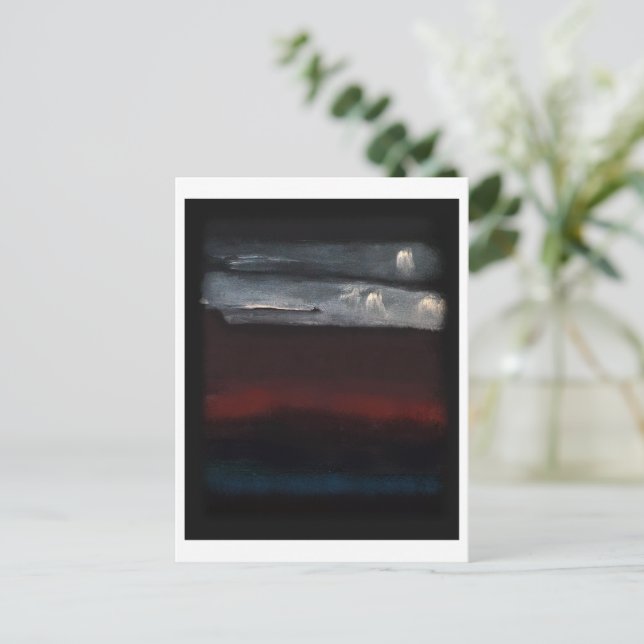 Postal Mark Rothko arte en estilo digital 3 (Anverso de pie)