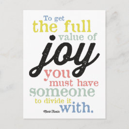 Postal Mark Twain - Alegría