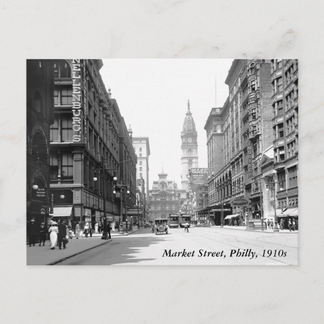 Postal Market Street, Philly, años 1910 (Anverso)