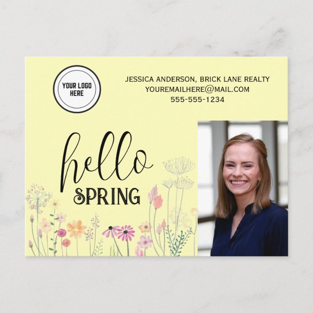 Postal Marketing de propiedades de primavera de Professio (Anverso)
