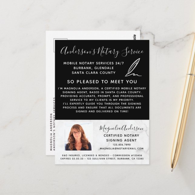 Postal Marketing fotográfico de mármol del servicio de no (Anverso/Reverso In Situ)