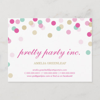 Postal MARKETING lindo puntos de confeti manchas de oro m