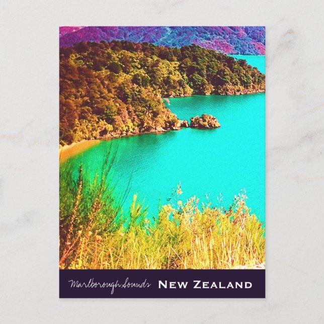 Postal Marlborough Sounds New Zealand (Anverso)