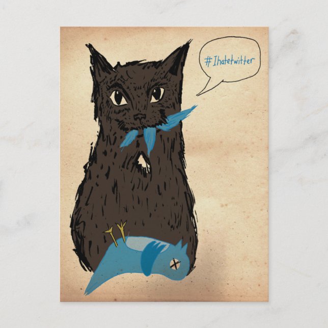 Postal Marley Fish odia Twitter (Anverso)