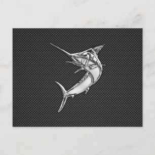 Postal Marlin de estilo cromado en fibra de carbono