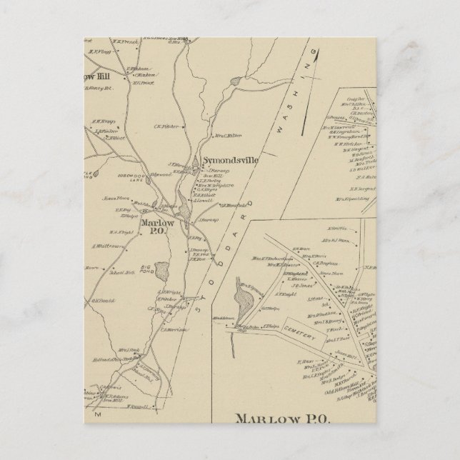 Postal Marlow, Cheshire Co (Anverso)