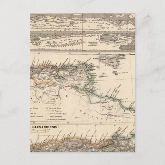 Postal Marmarica, Chipre, África, Numidia (Anverso)