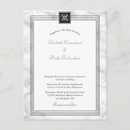 Postal Mármol blanco todo en un sitio web de RSVP l