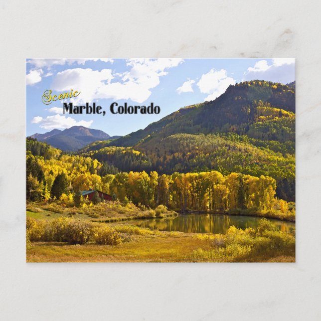 Postal Mármol, Colorado - Estilo de época (Anverso)