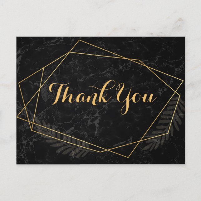 Postal Mármol Falso Geométrico Gracias (Anverso)