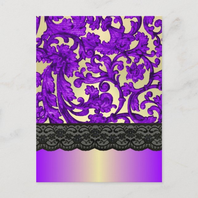 Postal Mármol morado y dorado (Anverso)