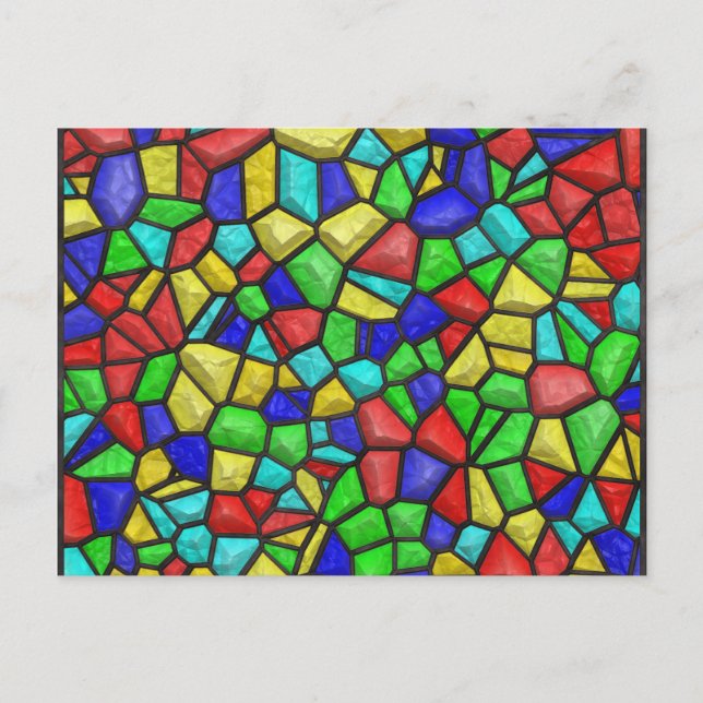 Postal Mármol multicolor, colores negrita, formas irregul (Anverso)