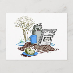 Postal Marmota divertida relajándose