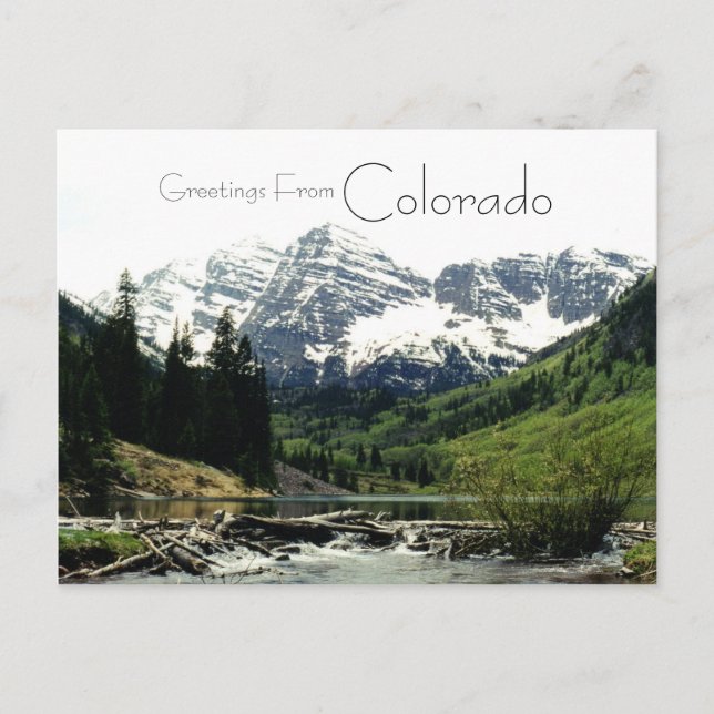 Postal Maroon Bells cerca de Aspen, Colorado Postcard (Anverso)