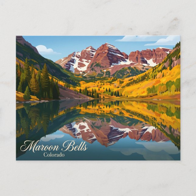 Postal Maroon Bells EE. UU. (Anverso)