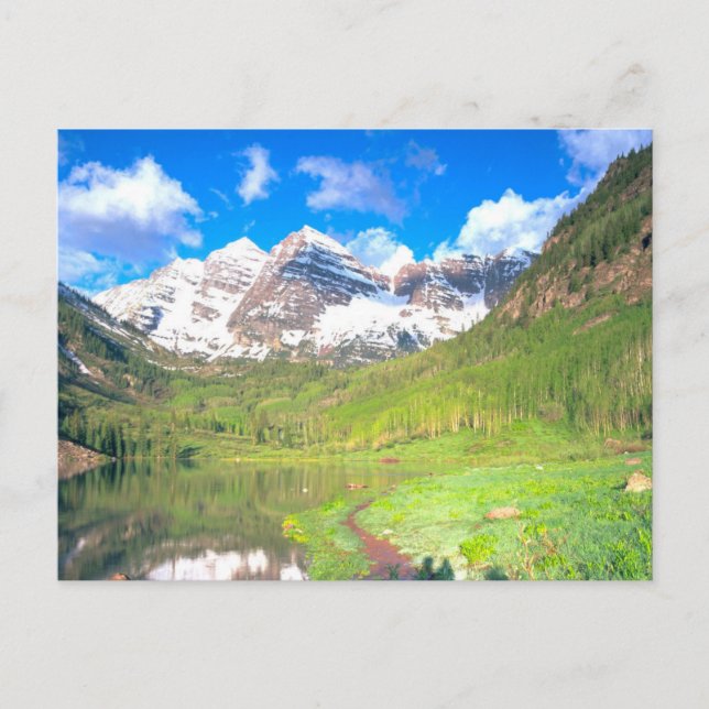 Postal Maroon Bells Summer Meadow (Anverso)
