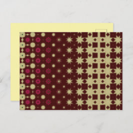Postal Maroon Modern Thank You Card