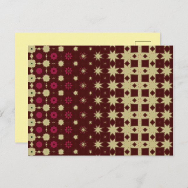 Postal Maroon Modern Thank You Card (Anverso / Reverso)