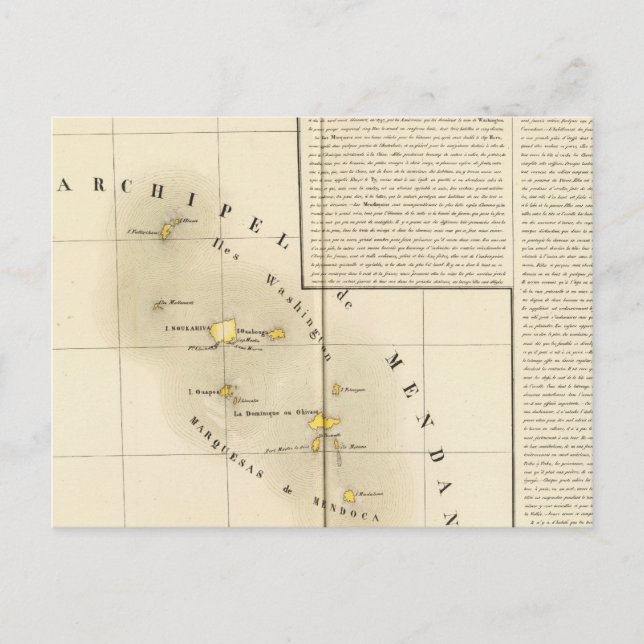 Postal Marquesas Oceanía n.º 34 (Anverso)