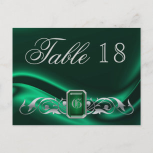 Postal Marquis Green Jewar Table Number Postcard