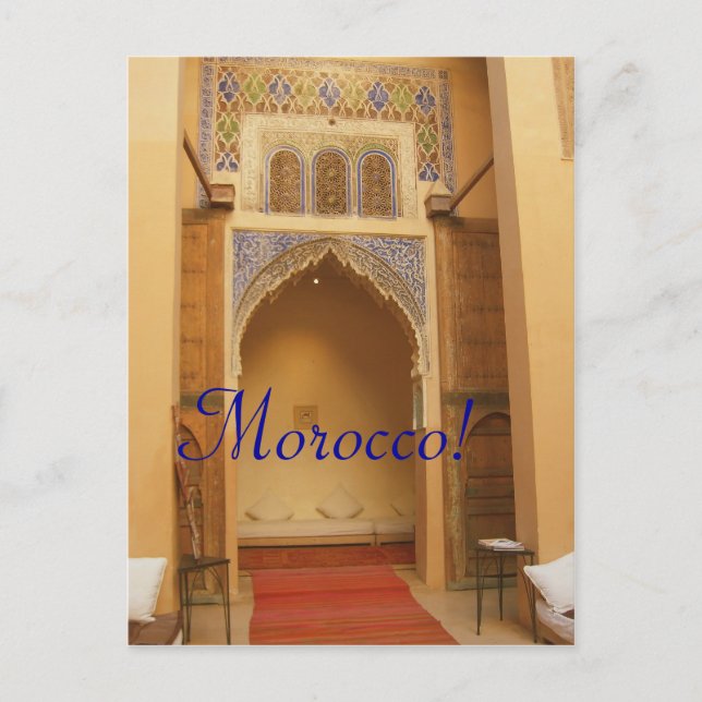 Postal Marrakech, Marruecos (Anverso)