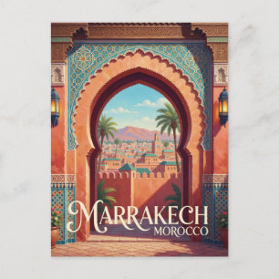 Postal Marrakech Marruecos Arquitectura Marroquí Viaje