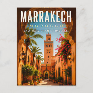 Postal 🌺 Marrakech Marruecos Decoración de Hogar Ciudad