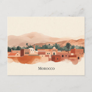 Postal Marrakech, Marruecos Minimalista Boho Viajes