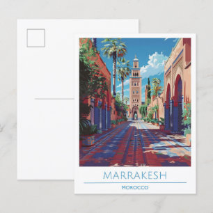 Postal Marrakesh Marruecos Viajes