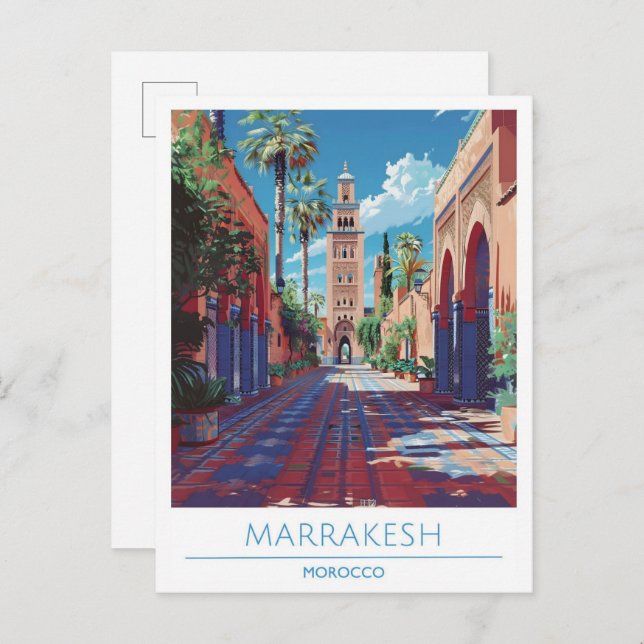 Postal Marrakesh Marruecos Viajes (Anverso / Reverso)