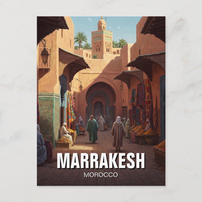 Postal Marrakesh Marruecos Viajes (Anverso)