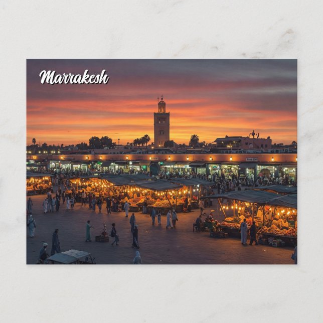 Postal Marrakesh Marruecos Viajes (Anverso)